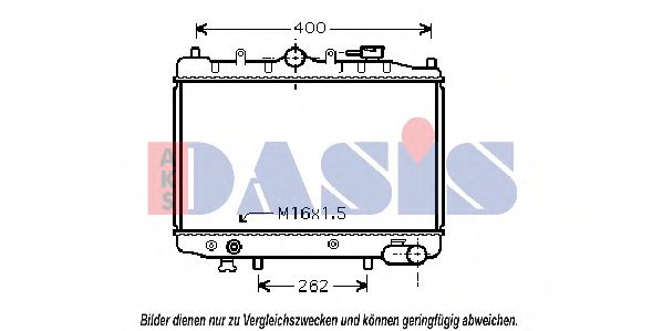 Радиатор, охлаждение двигателя AKS DASIS 110090N