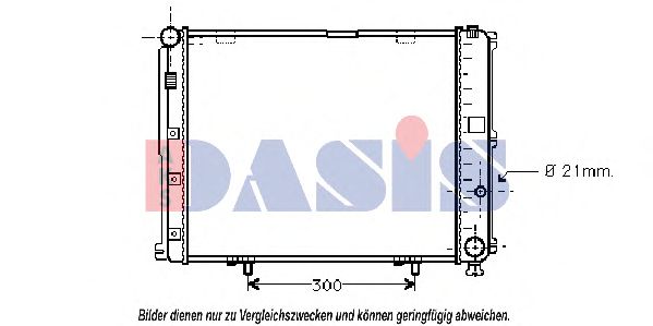 Радиатор, охлаждение двигателя AKS DASIS 120044N