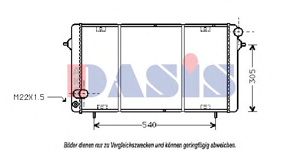 Радиатор, охлаждение двигателя AKS DASIS 180950N
