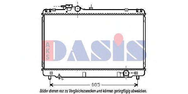 Радиатор, охлаждение двигателя AKS DASIS 210135N