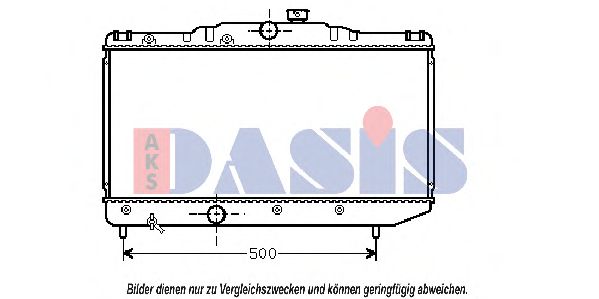 Радиатор, охлаждение двигателя AKS DASIS 213640N