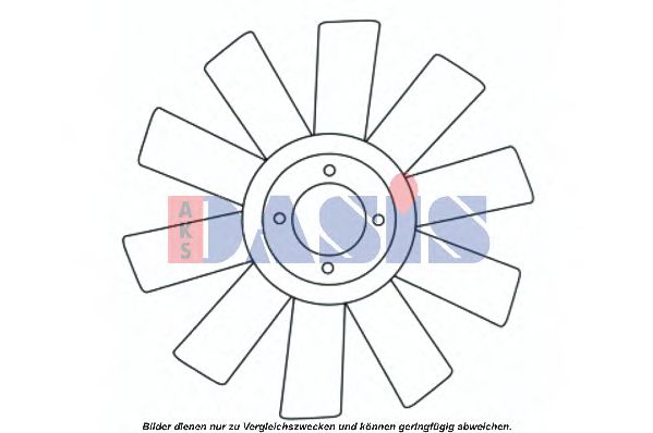 Крыльчатка вентилятора, охлаждение двигателя AKS DASIS 278005N