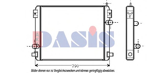 Радиатор, охлаждение двигателя AKS DASIS 280010T
