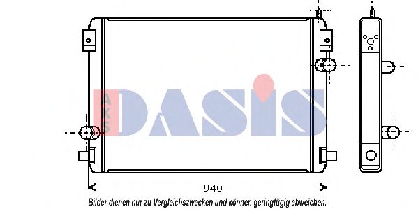 Радиатор, охлаждение двигателя AKS DASIS 280040N
