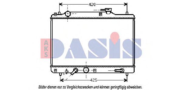 Радиатор, охлаждение двигателя AKS DASIS 320013N