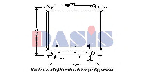 Радиатор, охлаждение двигателя AKS DASIS 320047N