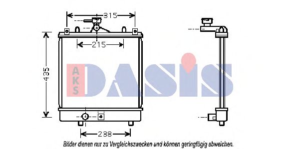 Радиатор, охлаждение двигателя AKS DASIS 322007N