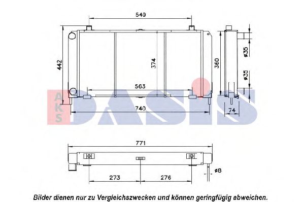 Радиатор, охлаждение двигателя AKS DASIS 400480N