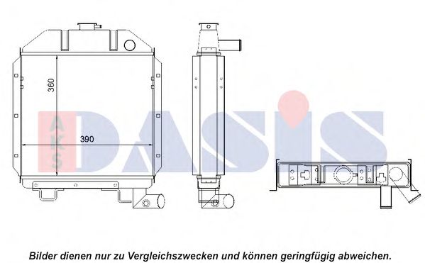 Радиатор, охлаждение двигателя AKS DASIS 440007N