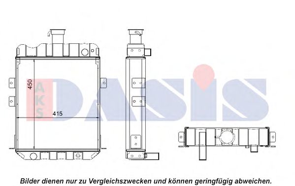 Радиатор, охлаждение двигателя AKS DASIS 440033N