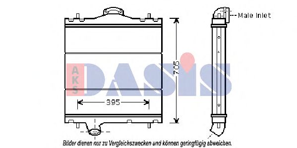 Радиатор, охлаждение двигателя AKS DASIS 460007N