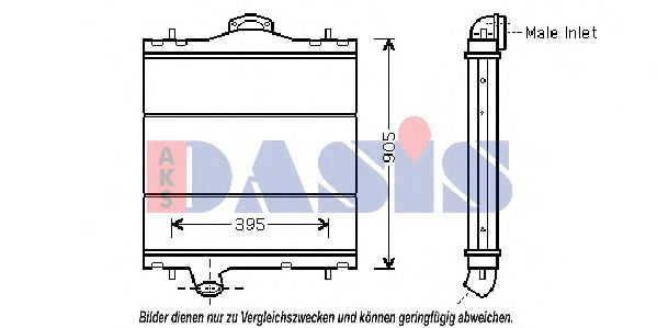 Радиатор, охлаждение двигателя AKS DASIS 460015N