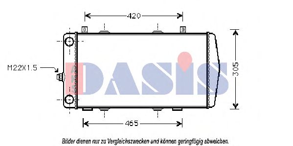 Радиатор, охлаждение двигателя AKS DASIS 490002N