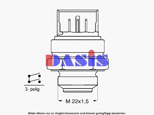 Термовыключатель, вентилятор радиатора AKS DASIS 1577