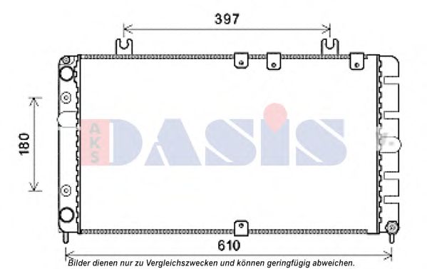 Радиатор, охлаждение двигателя AKS DASIS 490015N