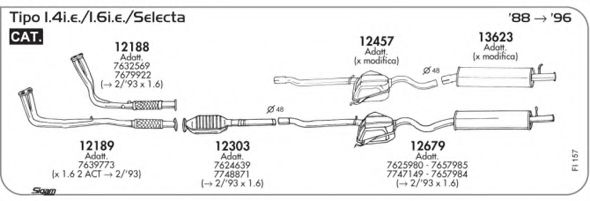 Система выпуска ОГ AKS DASIS SGFI157