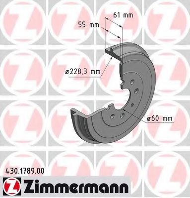 Тормозной барабан ZIMMERMANN 430.1789.00