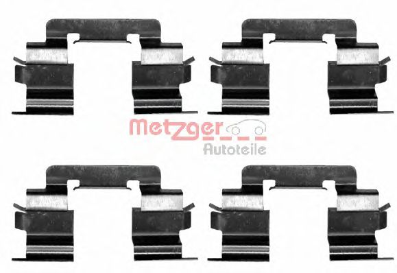Комплектующие, колодки дискового тормоза METZGER 109-1216