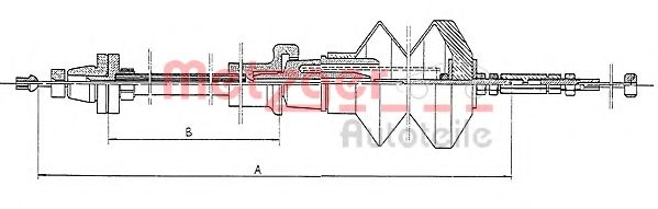 Тросик газа METZGER 1903.5