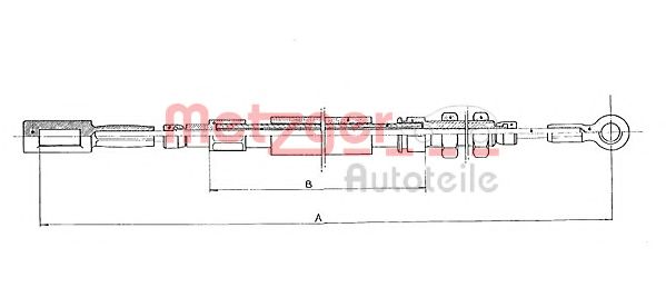 Трос, стояночная тормозная система METZGER 1171.3