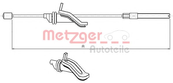 Трос, стояночная тормозная система METZGER 10.5369