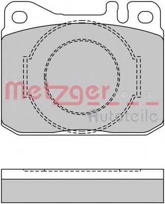 Комплект тормозных колодок, дисковый тормоз METZGER 1170385