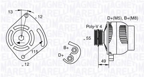 Генератор MAGNETI MARELLI 063321715010