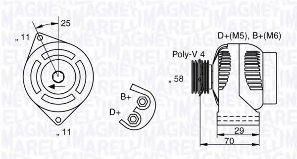 Генератор MAGNETI MARELLI 063341896010