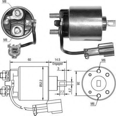 Тяговое реле, стартер MAGNETI MARELLI 940113050401