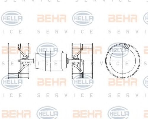 Вентилятор салона BEHR HELLA SERVICE 8EW 009 157-571