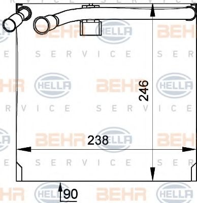 Испаритель, кондиционер BEHR HELLA SERVICE 8FV 351 210-321