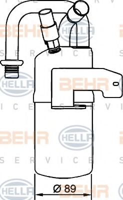 Осушитель, кондиционер BEHR HELLA SERVICE 8FT 351 335-011