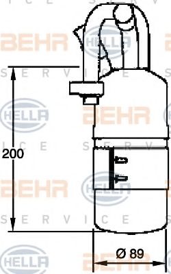 Осушитель, кондиционер BEHR HELLA SERVICE 8FT 351 335-121