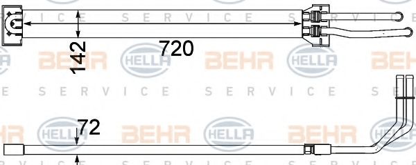 Масляный радиатор, рулевое управление BEHR HELLA SERVICE 8MO 376 756-371