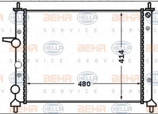 Радиатор, охлаждение двигателя BEHR HELLA SERVICE 8MK 376 767-591