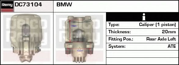 Тормозной суппорт DELCO REMY DC73104