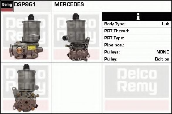 Гидравлический насос, рулевое управление DELCO REMY DSP961