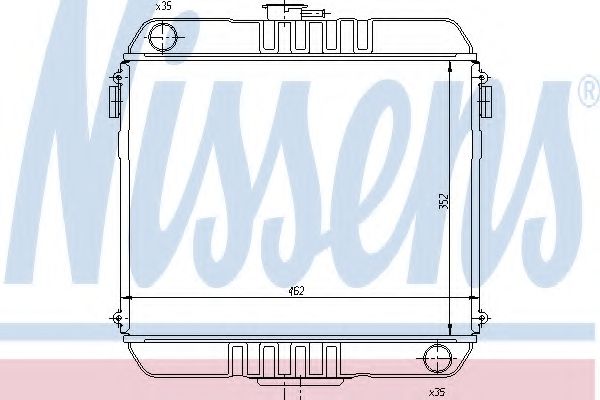 Радиатор, охлаждение двигателя NISSENS 63200