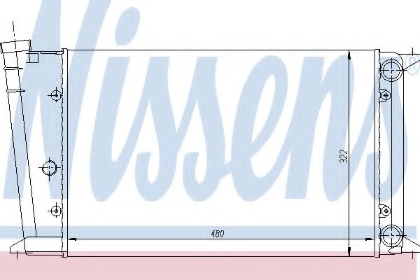 Радиатор, охлаждение двигателя NISSENS 65020