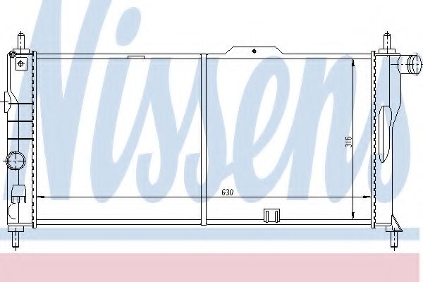 Радиатор, охлаждение двигателя NISSENS 632731