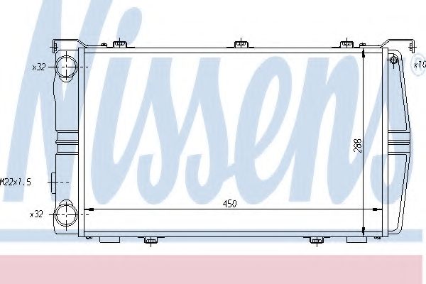 Радиатор, охлаждение двигателя NISSENS 649971
