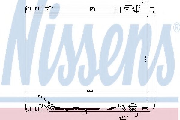 Радиатор, охлаждение двигателя NISSENS 66671
