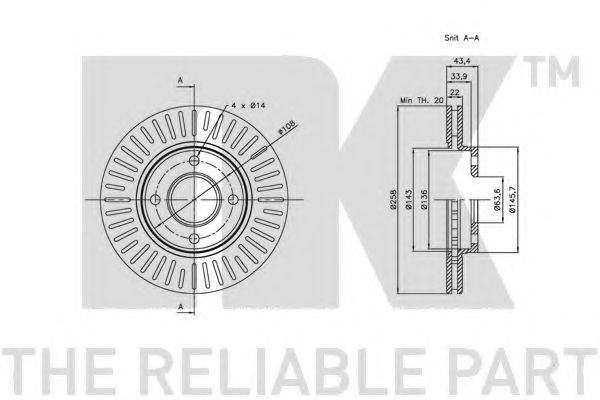 Тормозной диск NK 202549