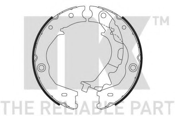 Комплект тормозных колодок, стояночная тормозная система NK 2735807