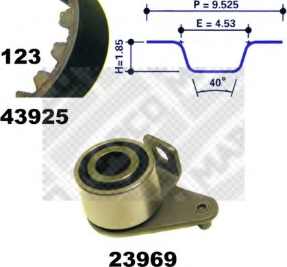 Комплект ремня ГРМ MAPCO 23925