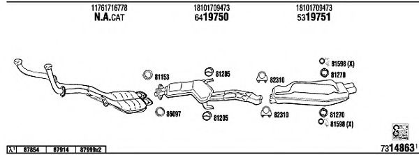 Система выпуска ОГ FONOS BW73002