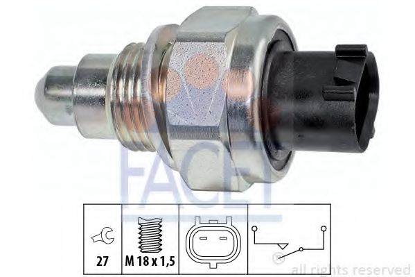 Выключатель, фара заднего хода FACET 7.6326