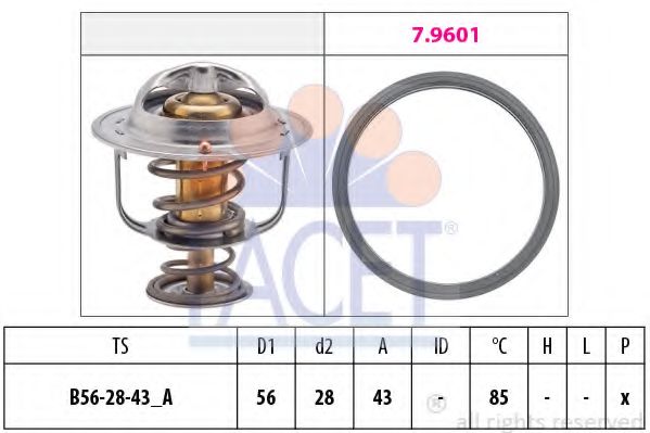 Термостат, охлаждающая жидкость FACET 7.8398