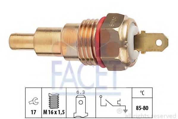 Термовыключатель, вентилятор радиатора FACET 7.5068