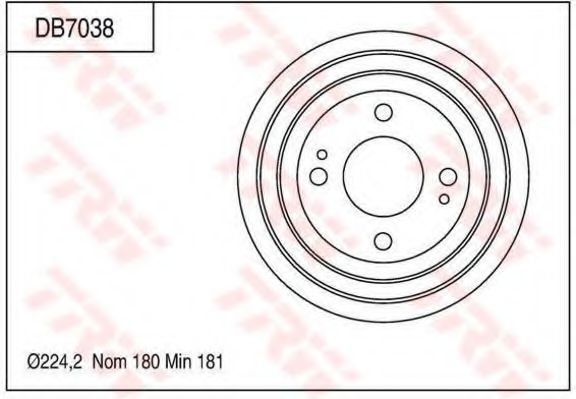 Тормозной барабан TRW DB7038